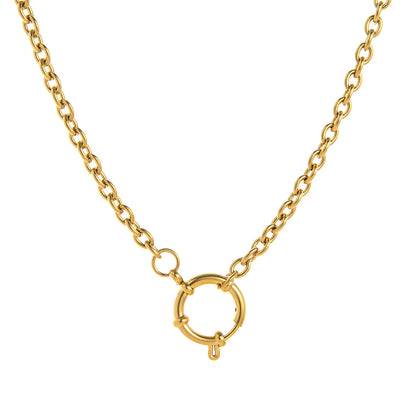 Stainless Steel DIY Vacuum Plating 18K Gold Color Protection Necklace