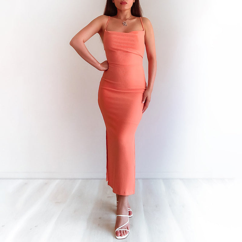 European And American Style Back Slim Temperament Hip-length Dress