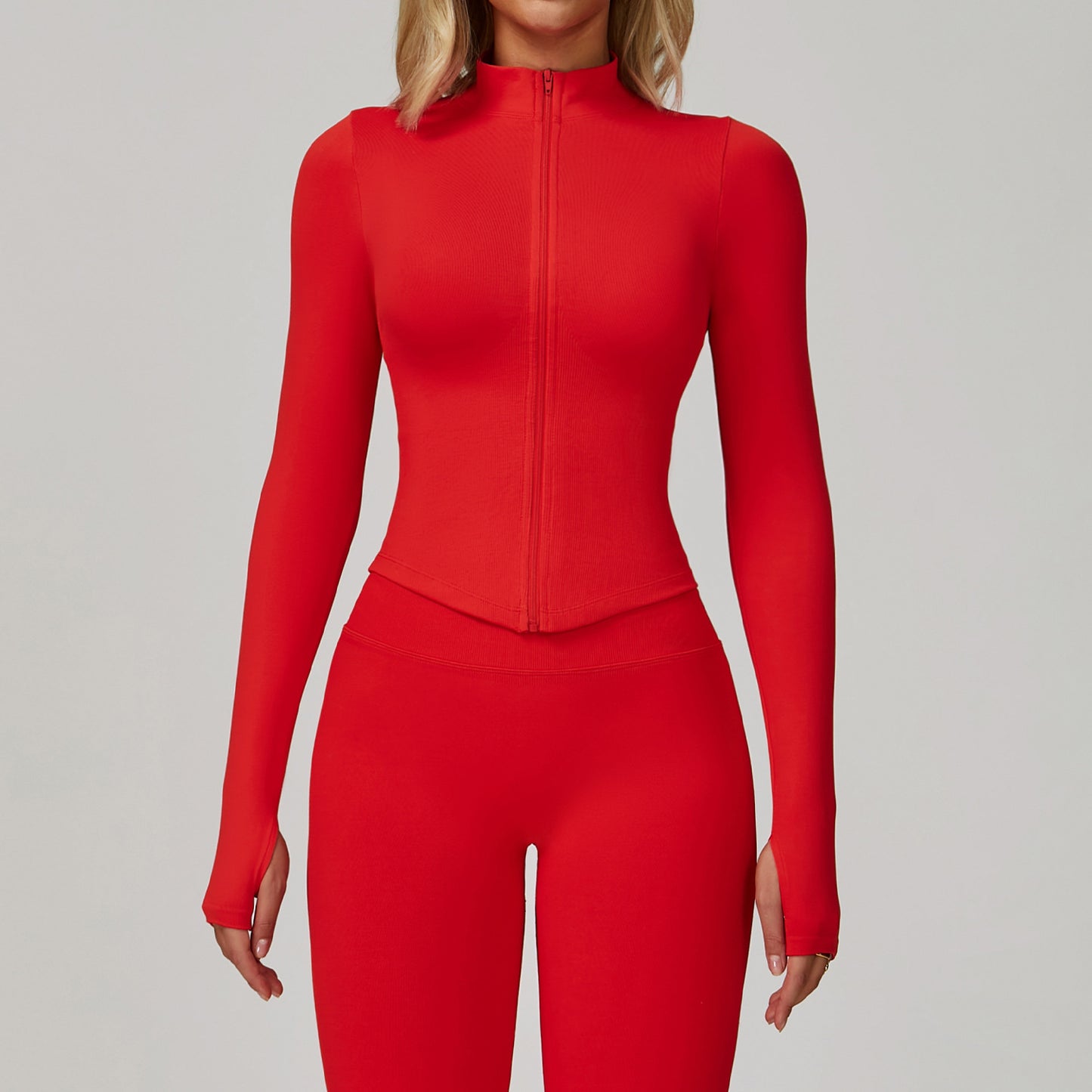 Stand Collar Long-sleeve Zipper Yoga Coat Female Quick-drying Exercise Top