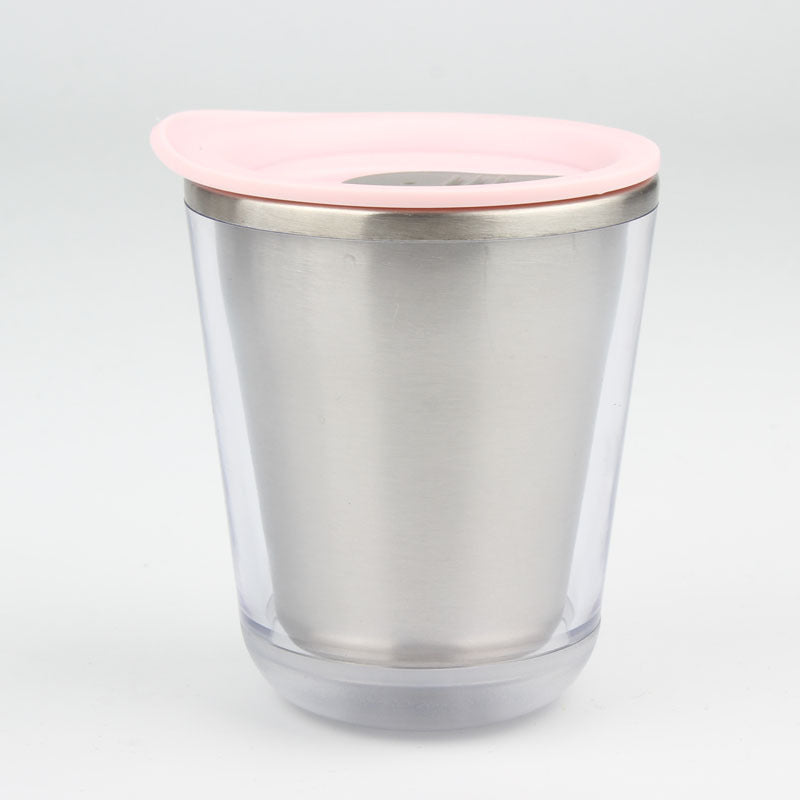 Double-layer Portable Travel Stainless Steel Coffee Cup