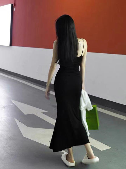 Graceful Online Influencer Strap Fishtail Dress For Women