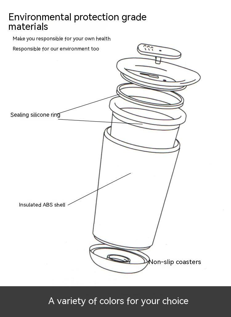 Double-layer Portable Travel Stainless Steel Coffee Cup