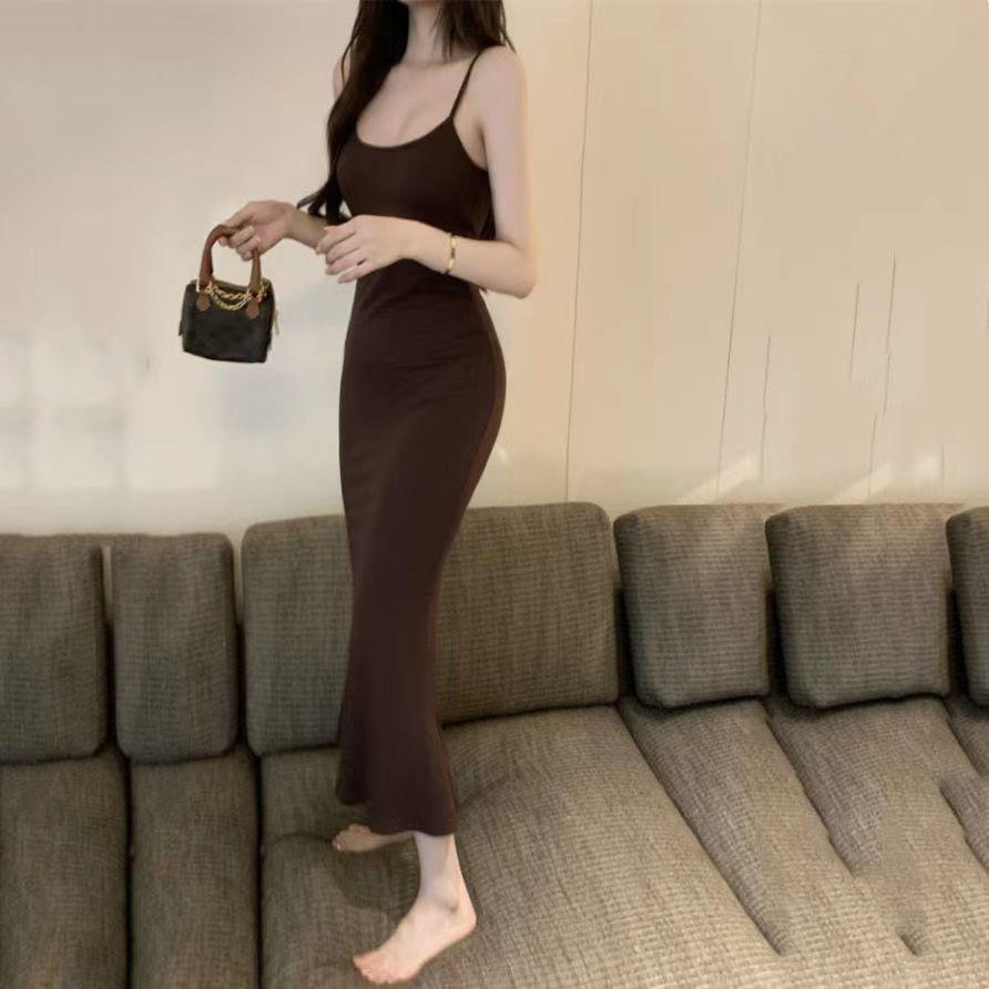 Graceful Online Influencer Strap Fishtail Dress For Women