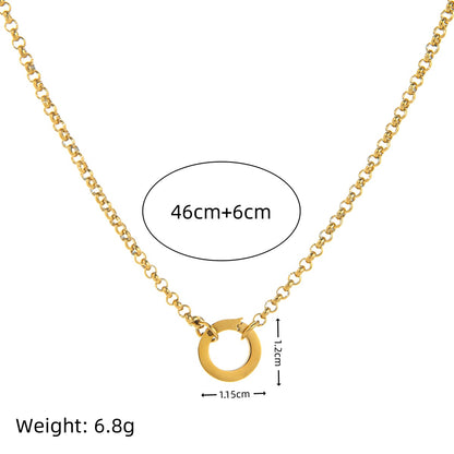 Stainless Steel DIY Vacuum Plating 18K Gold Color Protection Necklace
