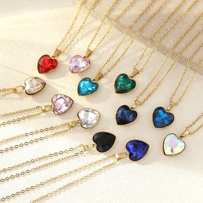 Elegant And Minimalist Womens Heart-shaped Necklace Trendy Design