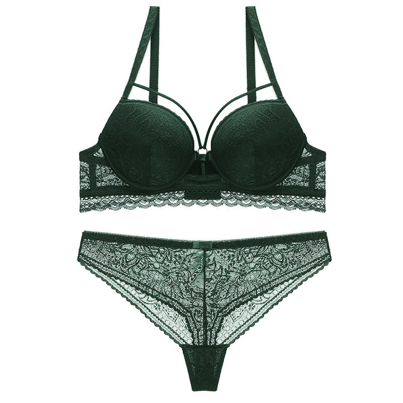 Lace Push Up Large Size Bra Set