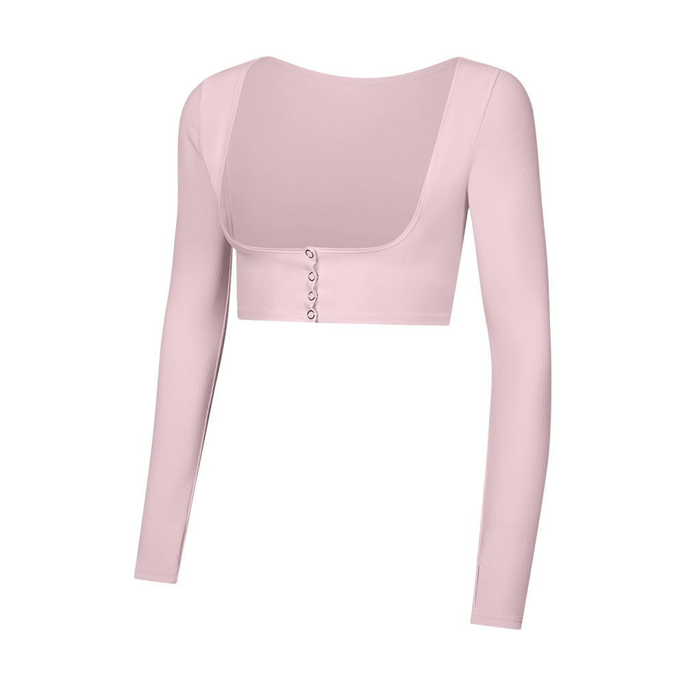 Women's Running Fitness Outwear Blouse Yoga Clothes Long-sleeved Top