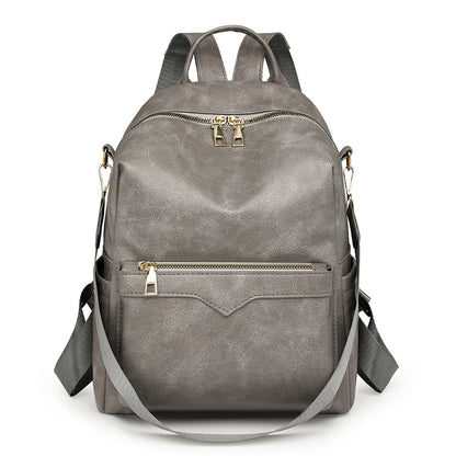 Korean-style Soft PU Large-Capacity Versatile SpringSummer New Arrival Womens Travel Backpack