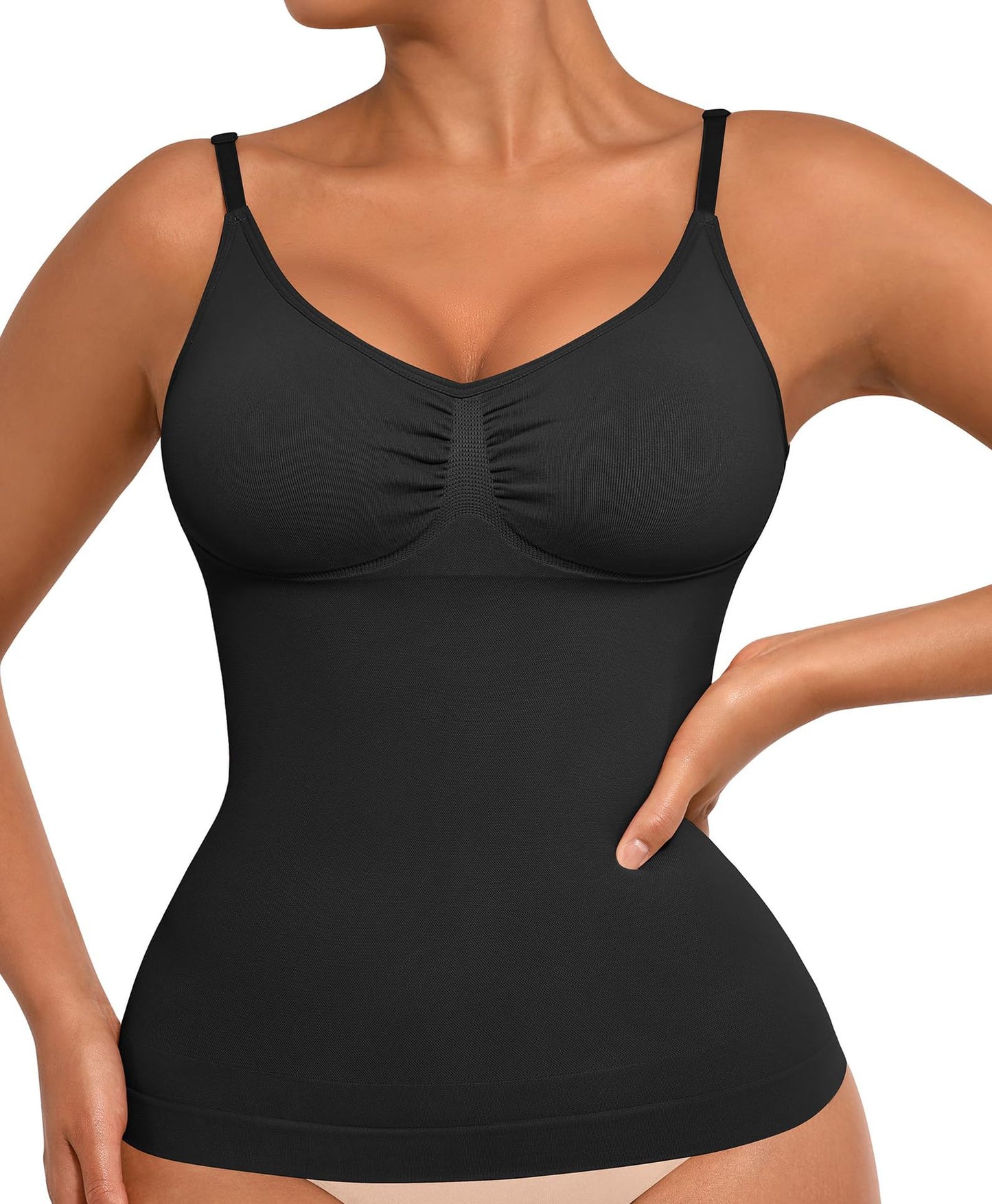 Women's Body Shaping Belly Contraction Top Slim Seamless High Elastic Camisole Peplum Top