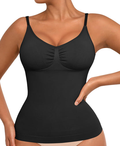 Women's Body Shaping Belly Contraction Top Slim Seamless High Elastic Camisole Peplum Top