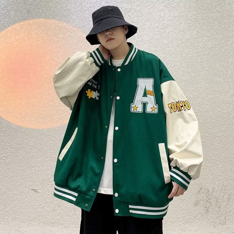 New Stylish Unisex Patchwork Color-block Mens Casual Jacket
