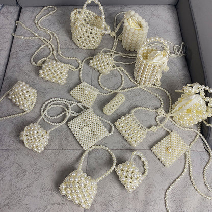 Summer Crossbody Versatile Mini Retro Handwoven Pearl Bag
