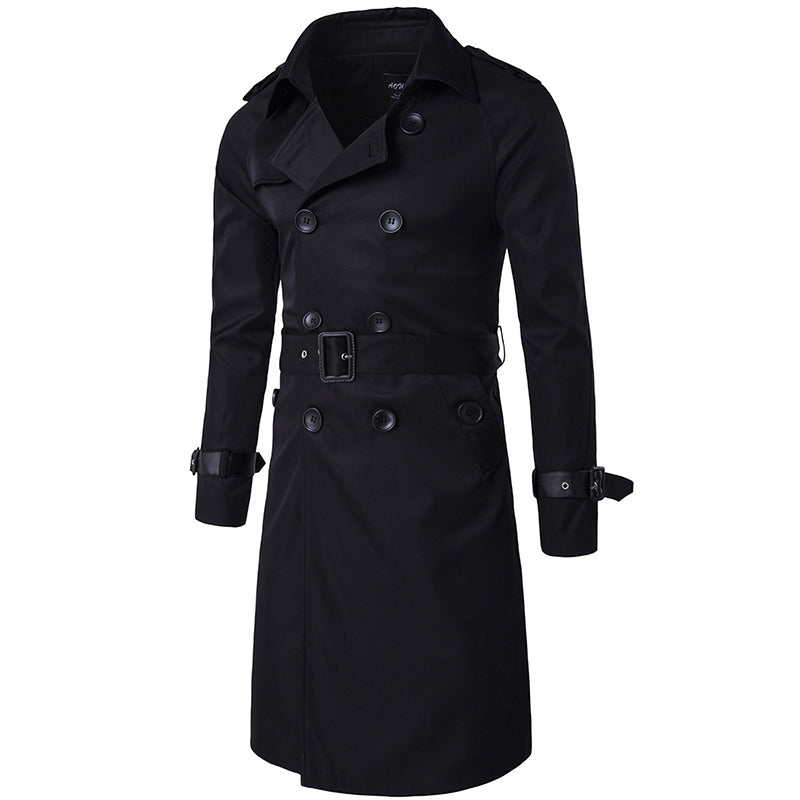Double breasted Lapel windbreaker