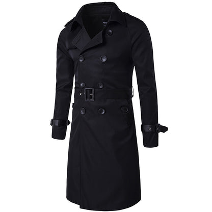Double breasted Lapel windbreaker