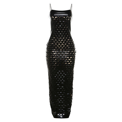 Fashionable Women's Sleeveless Sling High Waist Dress