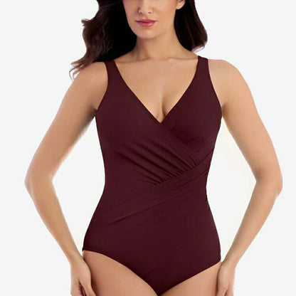 One-piece Slimming Solid Color Fashion Swimsuit