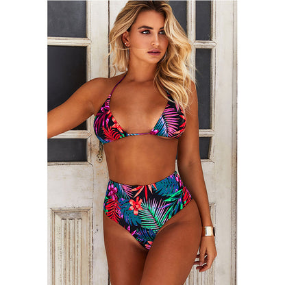 Sexy High Waist Split Swimsuit Women European And American Split High Waist Bikini