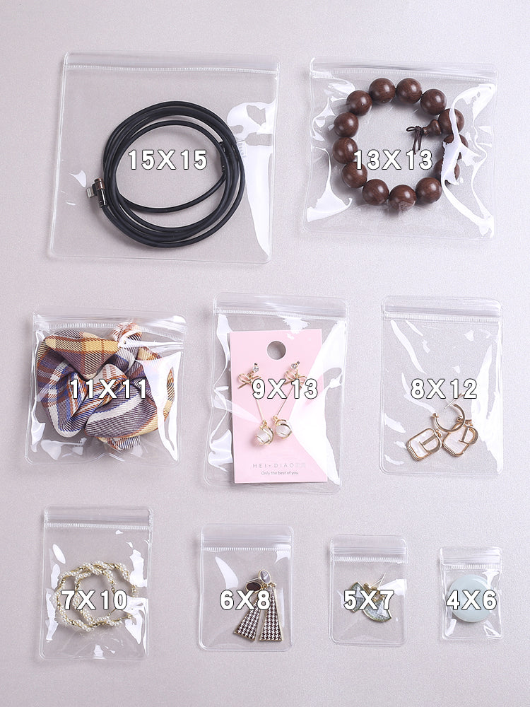 Clear Pvc Ziplock Jewelry Accessories Protective Anti-oxidation Storage Bag