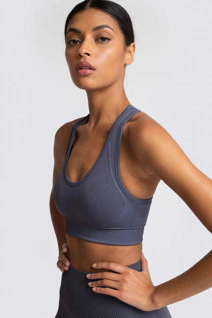 Seamless Knitted Hip Yoga Bra
