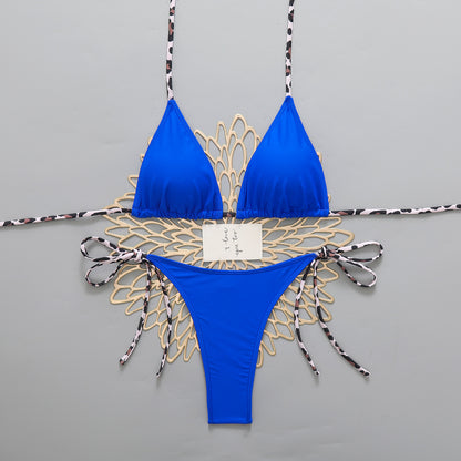 Feminine Chic Triangle-String Bikini Set