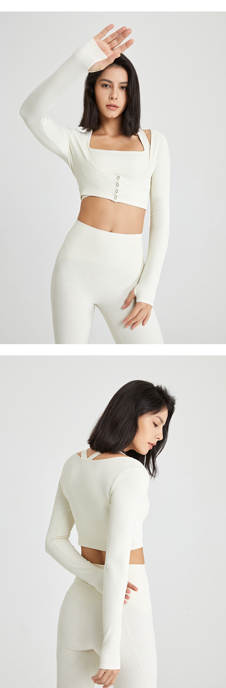 Women's Running Fitness Outwear Blouse Yoga Clothes Long-sleeved Top