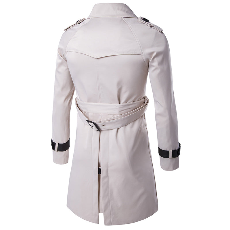 Double breasted Lapel windbreaker