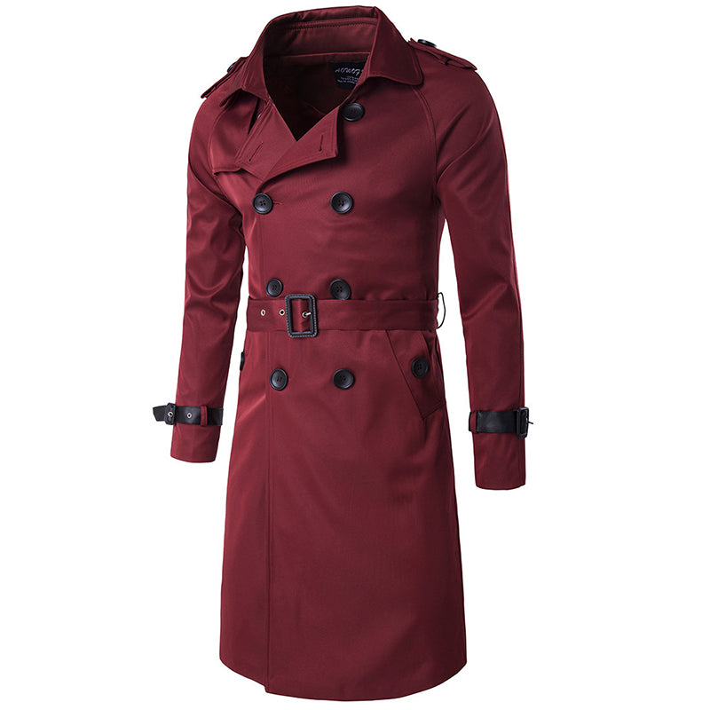 Double breasted Lapel windbreaker