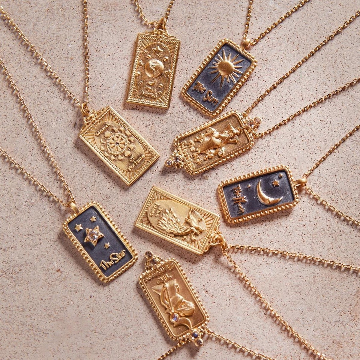 Titanium Steel Vintage Classic Tarot Necklace Fashion Ornament