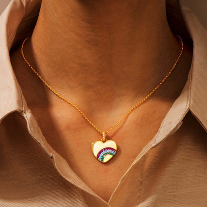 Light Luxury Niche Design Sense All-match Love Pendant Collarbone Chain
