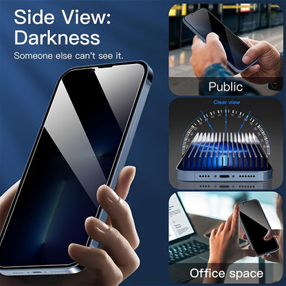 8pcs For Special Privacy Film, 4 Privacy Films 4 Lens Protectors HD Definition Front View 0.01s Lightning Touch Response 180 Protection Against Peeping, Anti Scratch, Anti-Smudge