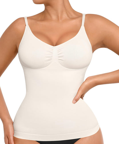 Women's Body Shaping Belly Contraction Top Slim Seamless High Elastic Camisole Peplum Top