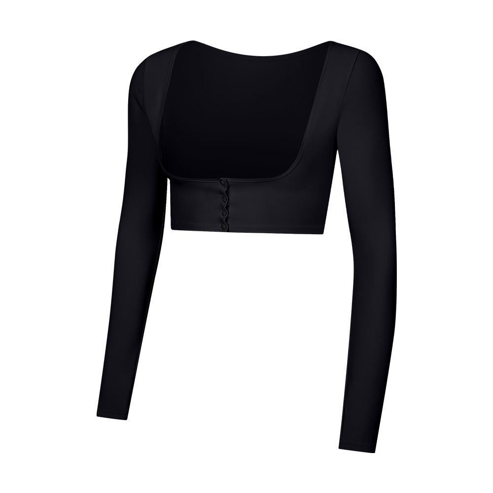 Women's Running Fitness Outwear Blouse Yoga Clothes Long-sleeved Top