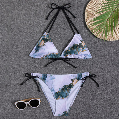 New Bikini Women's Swimsuit Printed Halter Series