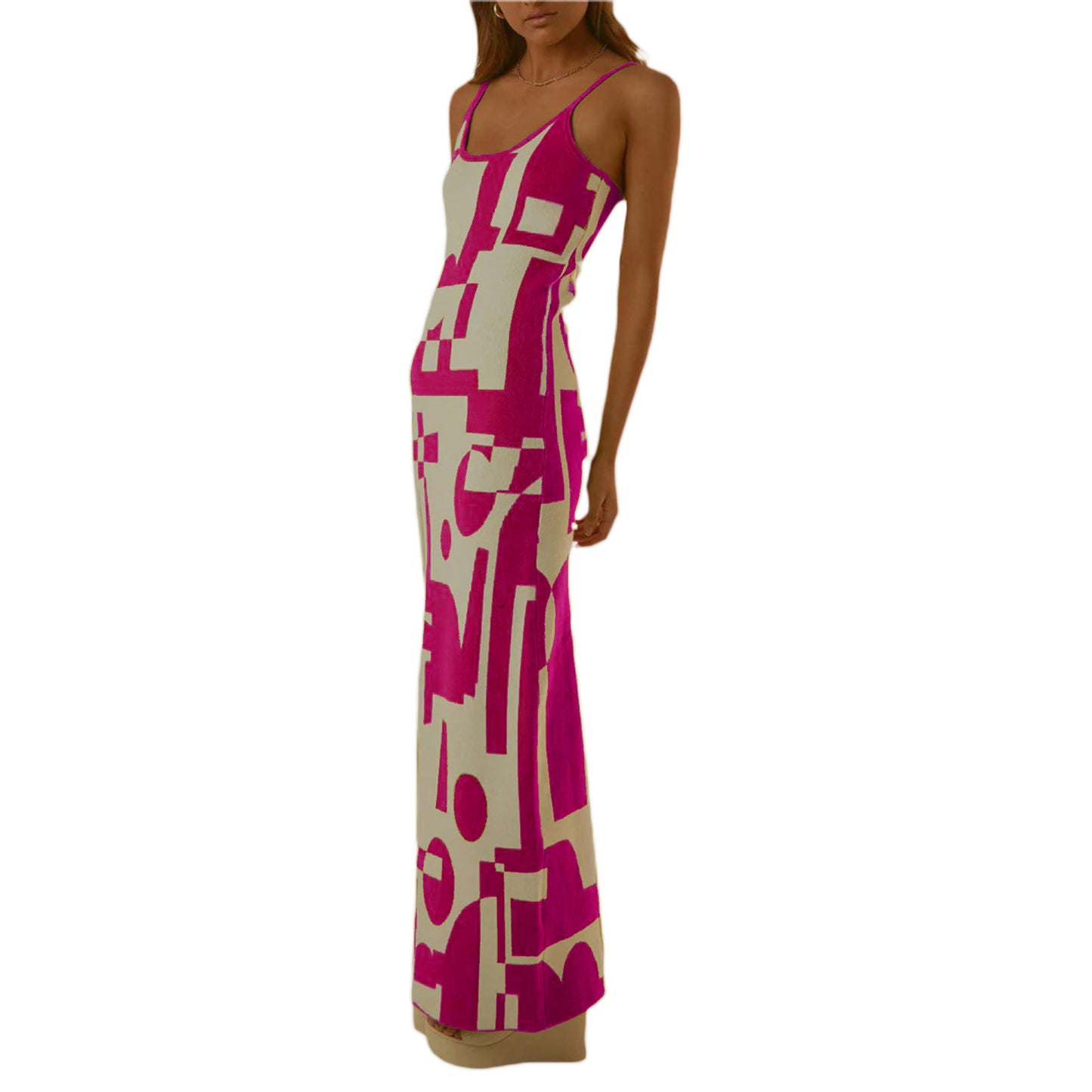 European And American Winter Fashion Sexy Style Printing Slim Fit Slimming Dress