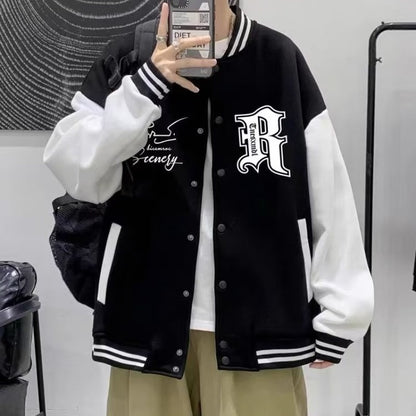 New Stylish Unisex Patchwork Color-block Mens Casual Jacket