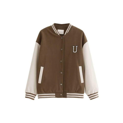 Women's Baseball Uniform Design Loose Casual Jacket