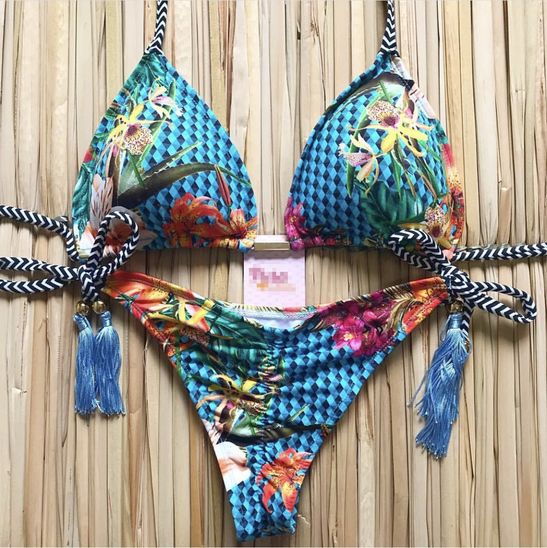 Women's Two-piece Printed Swimsuit Triangle Bikini