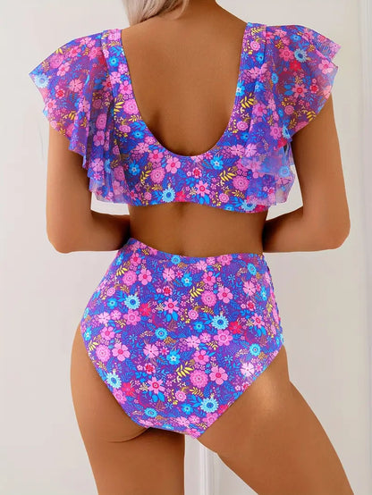 Floral-print Bikini Bottoms With Dual Strings