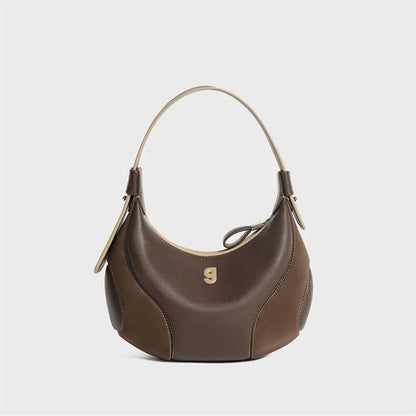 Womens Baseball Underarm Bag Crescent-Shaped Crossbody Bag
