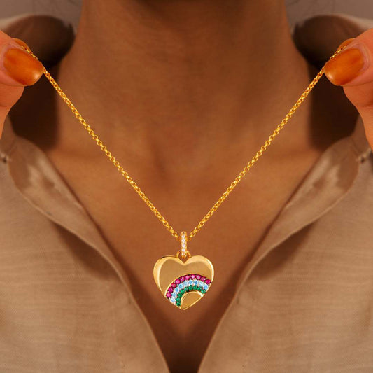 Light Luxury Niche Design Sense All-match Love Pendant Collarbone Chain