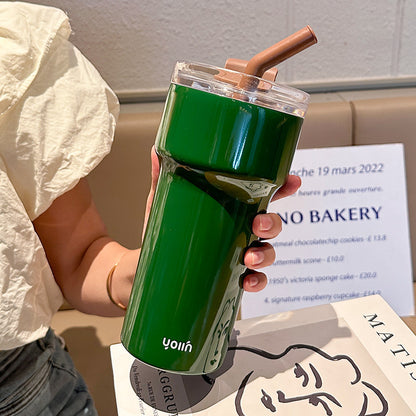 Good-looking Stainless Steel Vacuum Cup With Straw