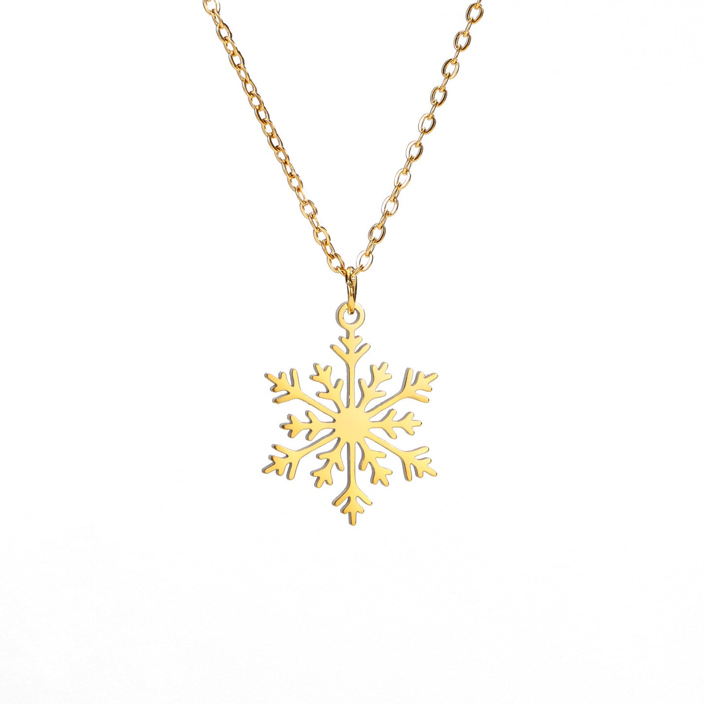 Women's Snowflake Pendant Necklace Accessories Neck