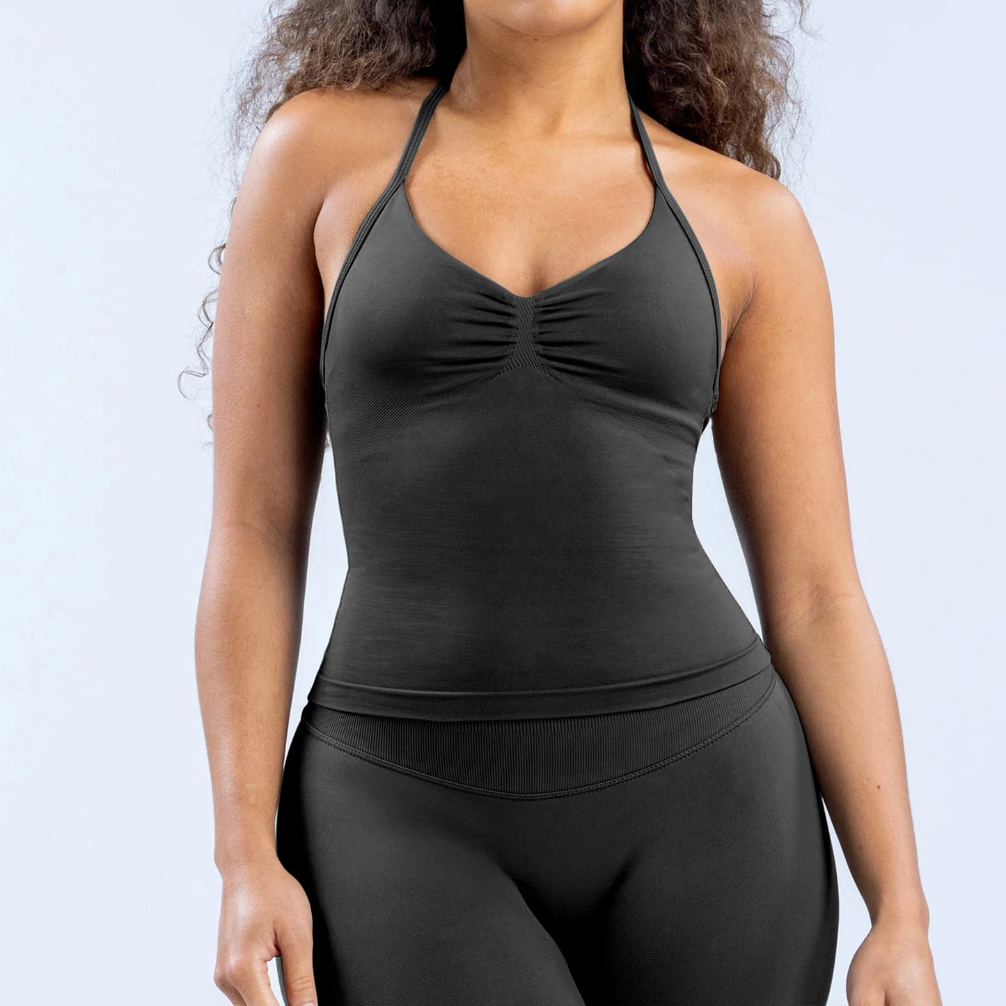 High Elastic Matte Nylon Seamless Sports Vest Top
