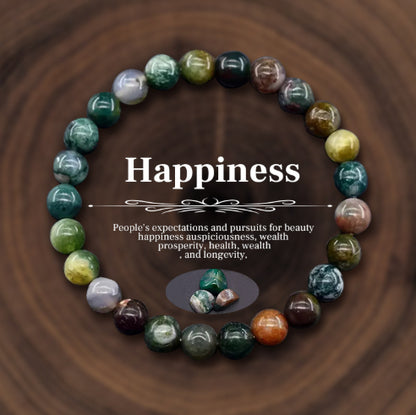 Natural Stone Geometric Beaded Bracelet