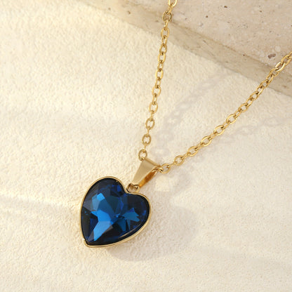 Elegant And Minimalist Womens Heart-shaped Necklace Trendy Design