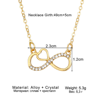 Infinite Symbol Necklace Choker Minimalist Light Luxury