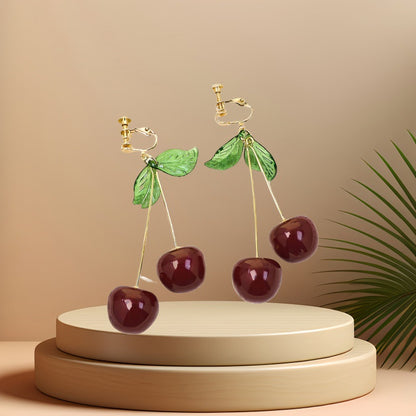 Sweet Fruit Cherry Ear Cuffs