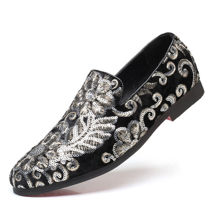 Plus-size Men's Casual Fashion Sequin Dress Shoes