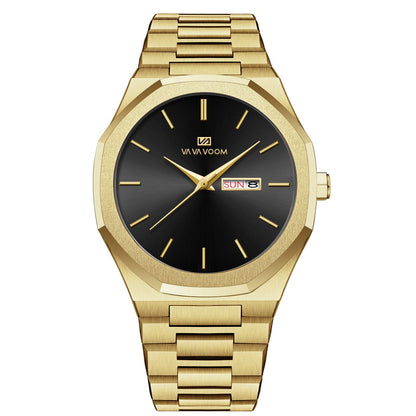 Business-Casual Steel-Chain Mens Watch