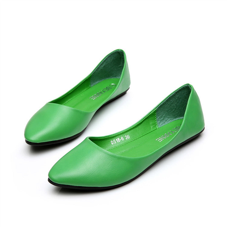 New Shallow Mouth All-Match Women's Shoes Classic Black Flat Shoes